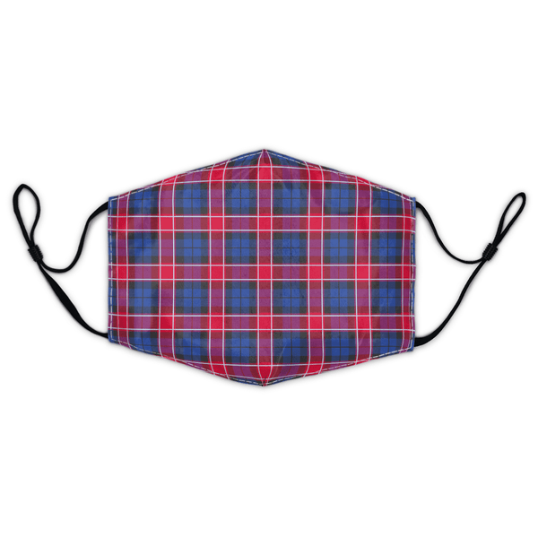 Celticprime Accessories - Graham of Menteith Red Tartan Fabric Mask (With Filters)