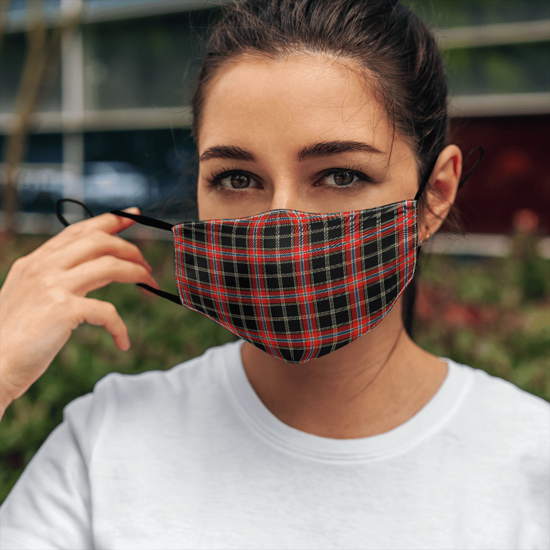 Celticprime Accessories - Norwegian Night Tartan Fabric Mask (With Filters)