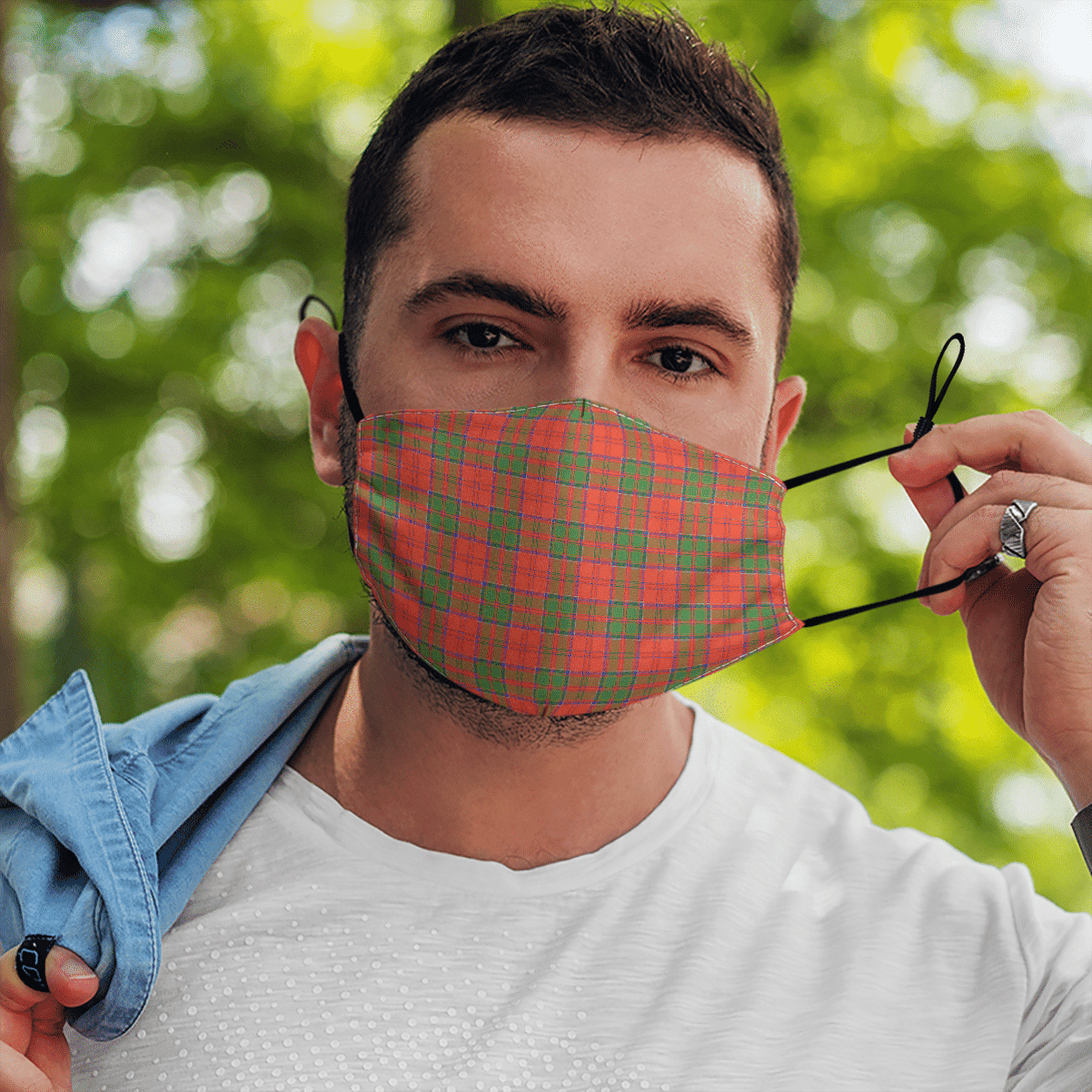 Celticprime Accessories - Grant Ancient Tartan Fabric Mask (With Filters)