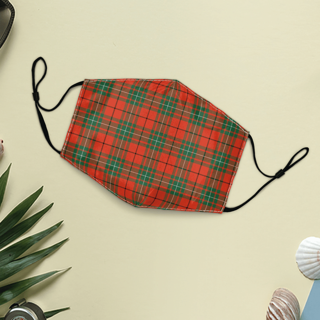 Celticprime Accessories - MacAulay Ancient Tartan Fabric Mask (With Filters)