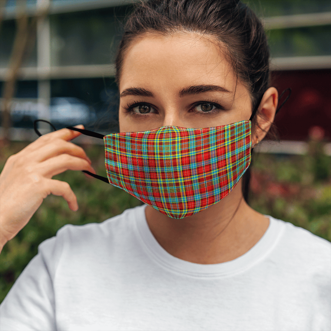 Celticprime Accessories - Ogilvie Tartan Fabric Mask (With Filters)