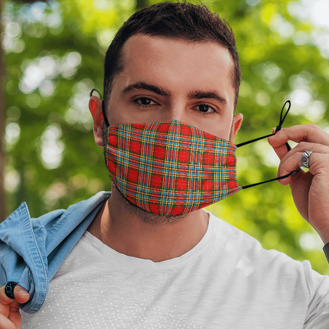 Celticprime Accessories - Chattan Tartan Fabric Mask (With Filters)