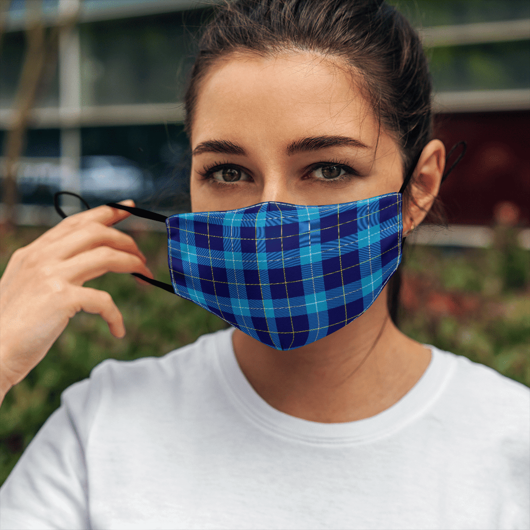 Celticprime Accessories - McKerrell Tartan Fabric Mask (With Filters)