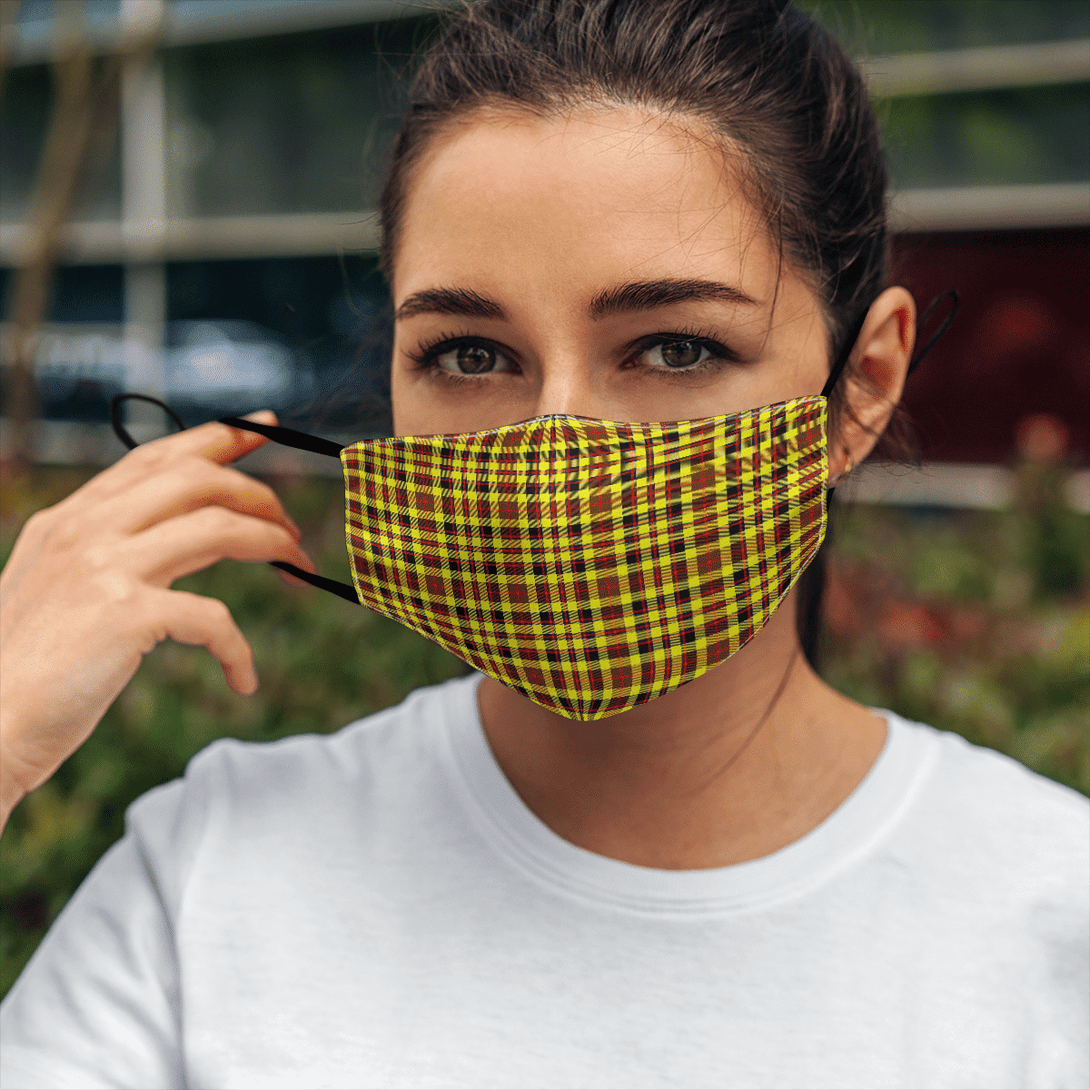 Celticprime Accessories - Jardine Tartan Fabric Mask (With Filters)