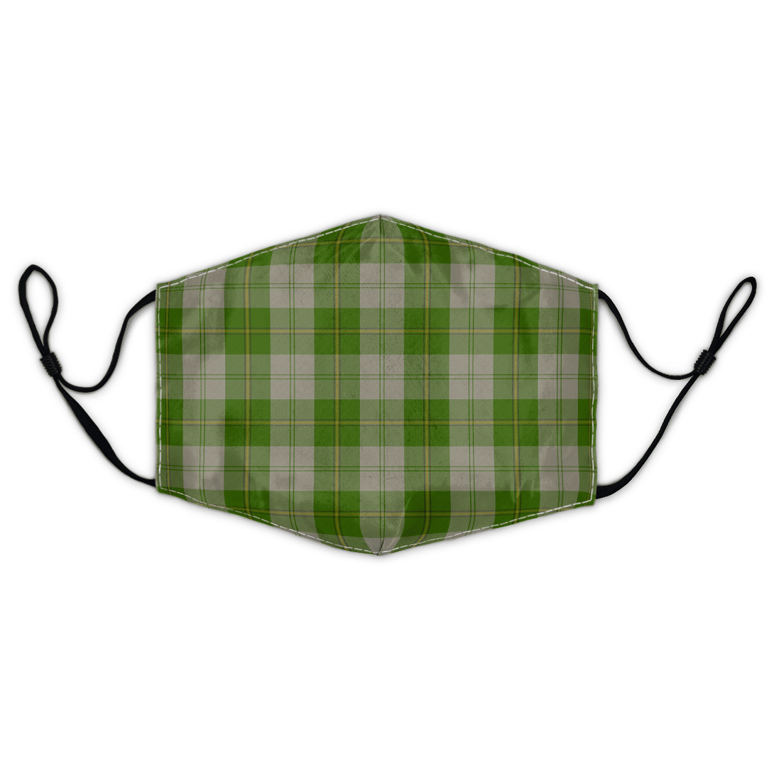 Celticprime Accessories - Cunningham Dress Green Dancers Tartan Fabric Mask (With Filters)