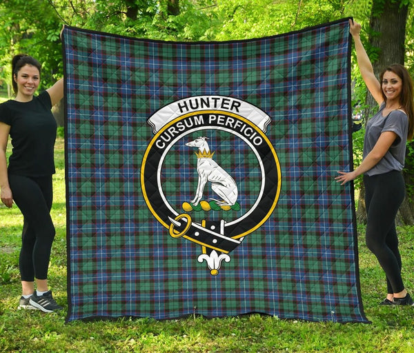 Hunter Ancient Tartan Classic Crest Premium Quilt