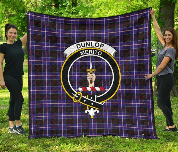 Dunlop Modern Tartan Classic Crest Premium Quilt