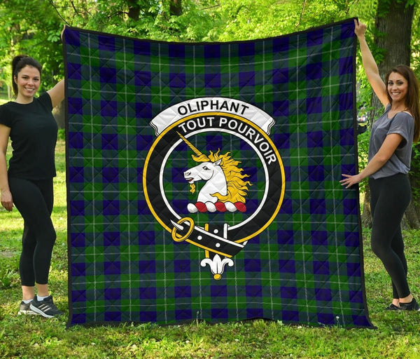 Oliphant Modern Tartan Classic Crest Premium Quilt