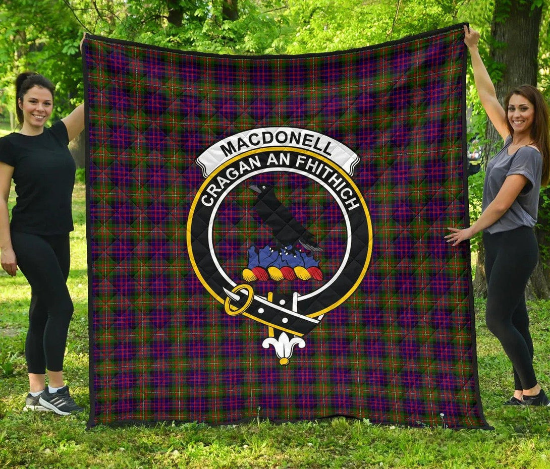 MacDonnell of Glengarry Modern Tartan Classic Crest Premium Quilt