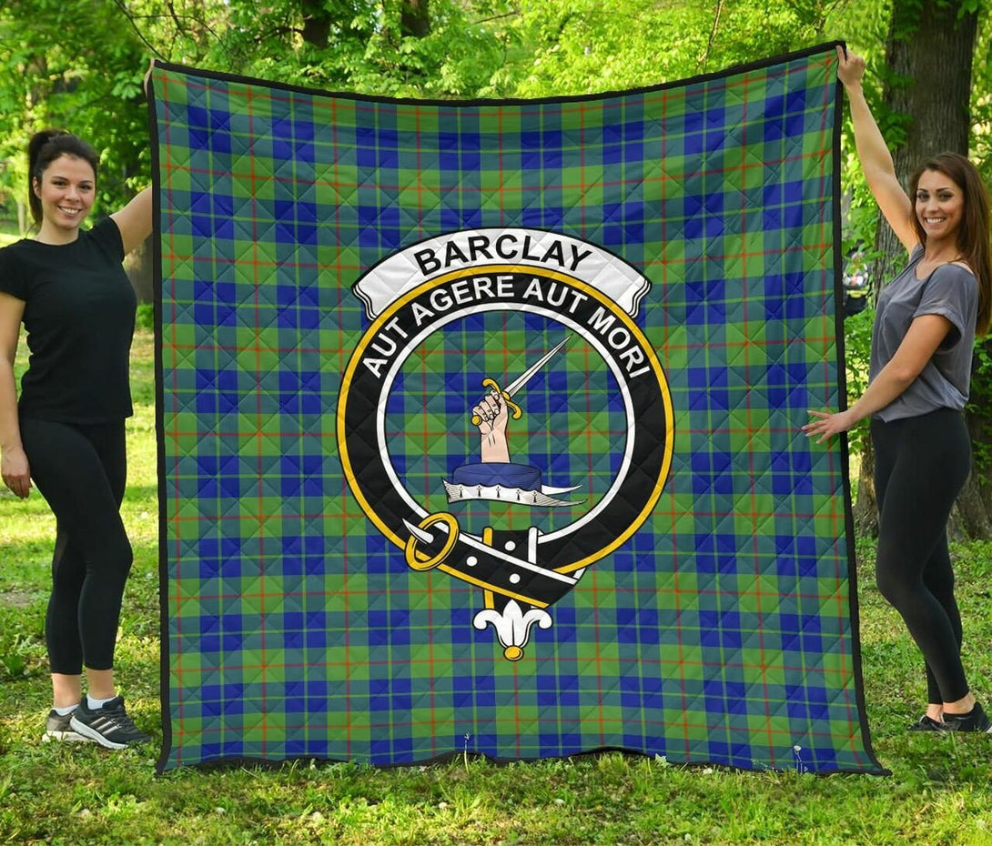 Barclay Hunting Ancient Tartan Classic Crest Premium Quilt