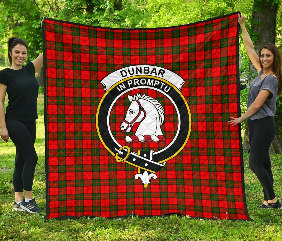 Dunbar Modern Tartan Classic Crest Premium Quilt