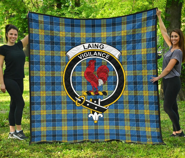 Laing Tartan Classic Crest Premium Quilt