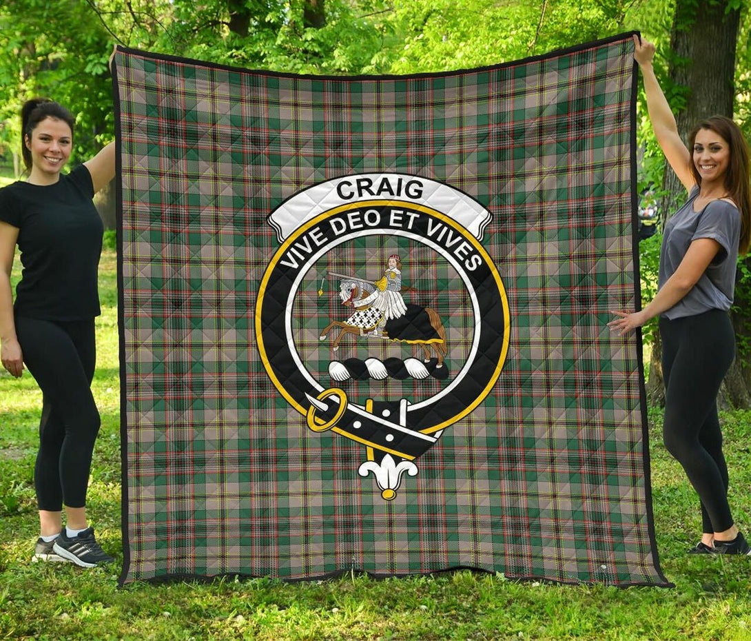 Craig Ancient Tartan Classic Crest Premium Quilt