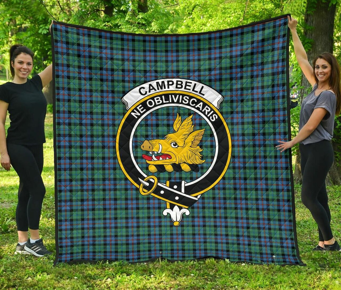 Campbell of Cawdor Ancient Tartan Classic Crest Premium Quilt