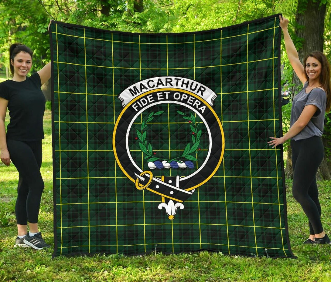 MacArthur Modern Tartan Classic Crest Premium Quilt