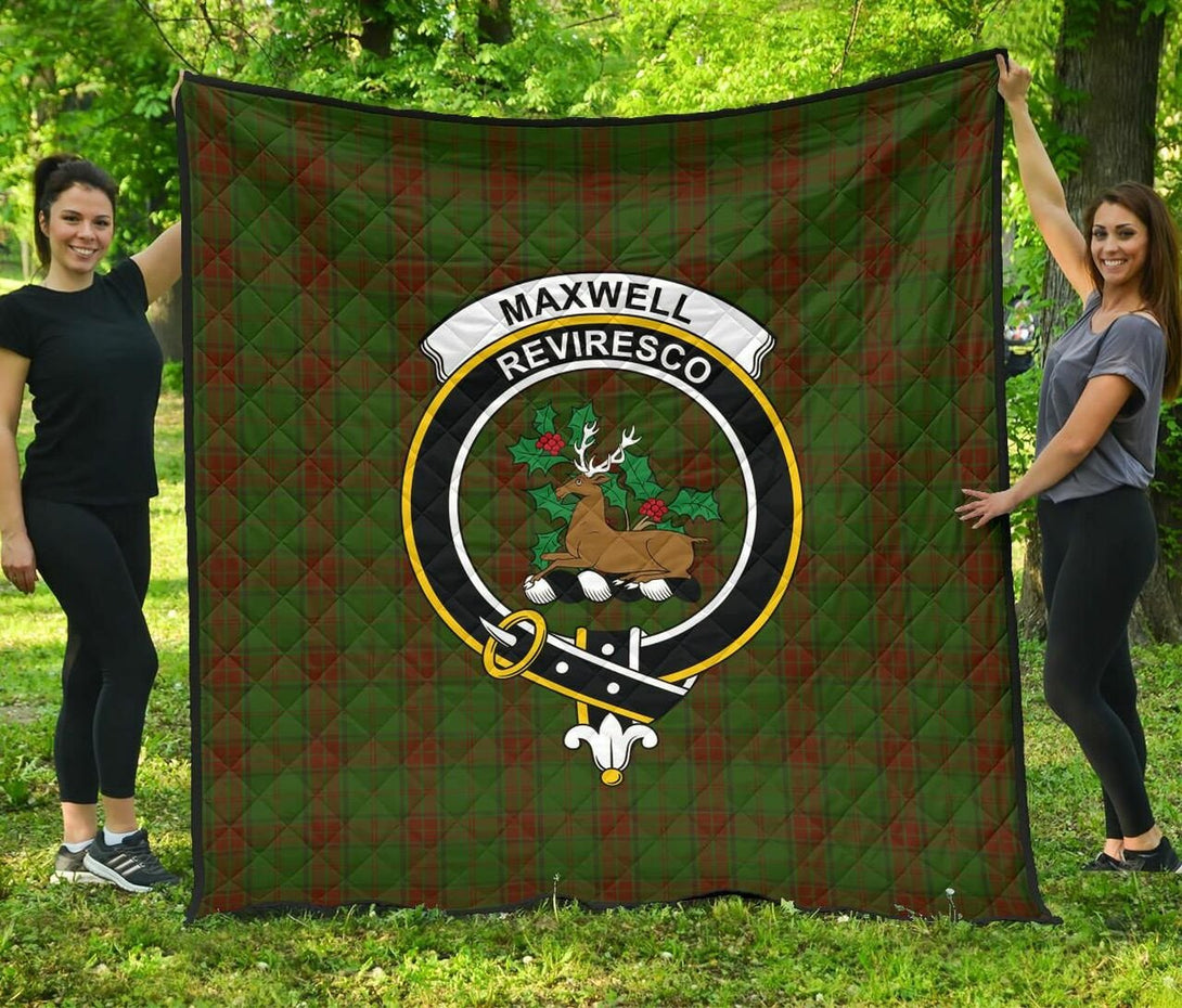 Maxwell Hunting Tartan Classic Crest Premium Quilt