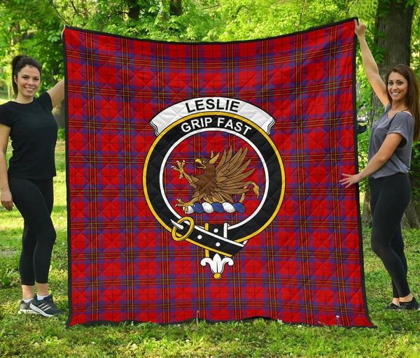 Leslie Modern Tartan Classic Crest Premium Quilt