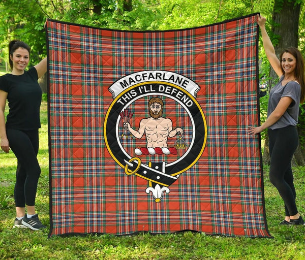 MacFarlane Ancient Tartan Classic Crest Premium Quilt