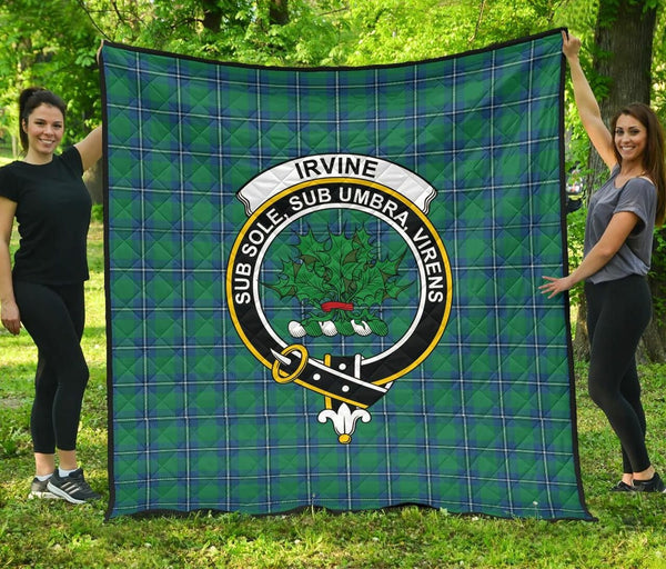 Irvine Ancient Tartan Classic Crest Premium Quilt