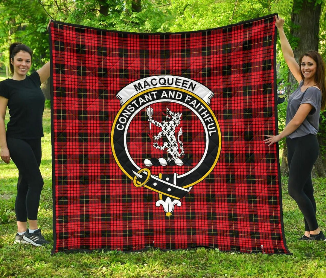 MacQueen Modern Tartan Classic Crest Premium Quilt