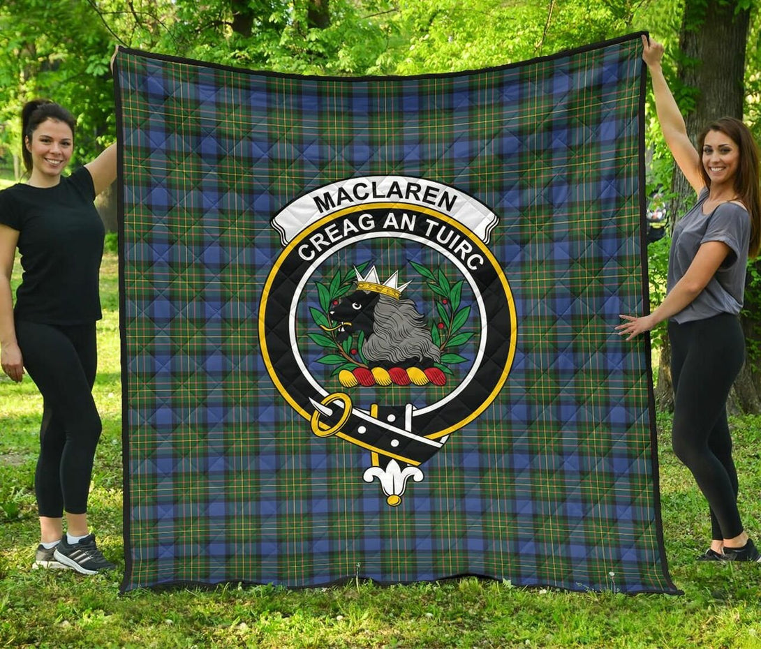 MacLaren Ancient Tartan Classic Crest Premium Quilt