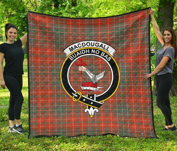 MacDougall Ancient Tartan Classic Crest Premium Quilt