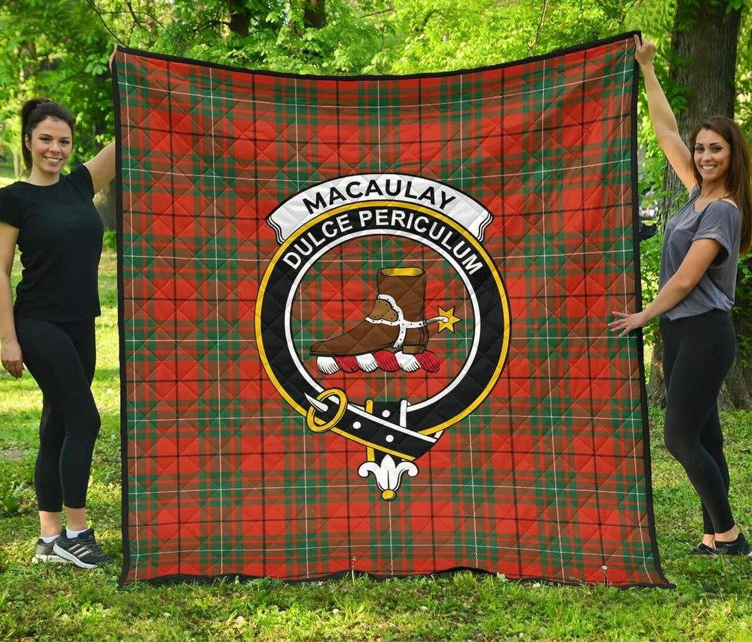 MacAulay Ancient Tartan Classic Crest Premium Quilt