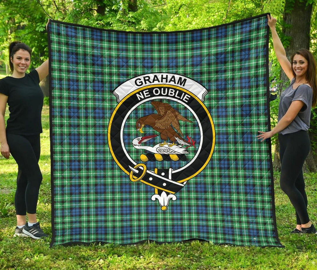 Graham of Montrose Ancient Tartan Classic Crest Premium Quilt