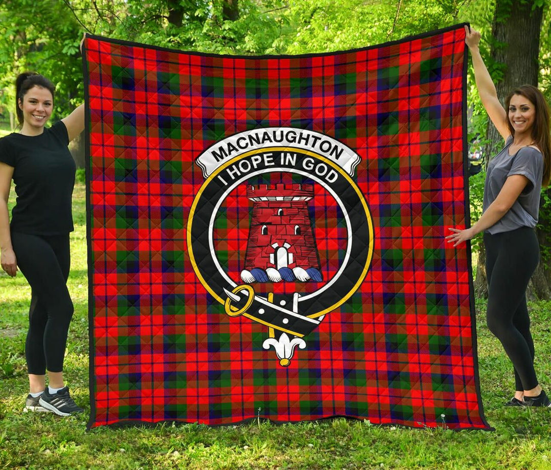 MacNaughton Modern Tartan Classic Crest Premium Quilt