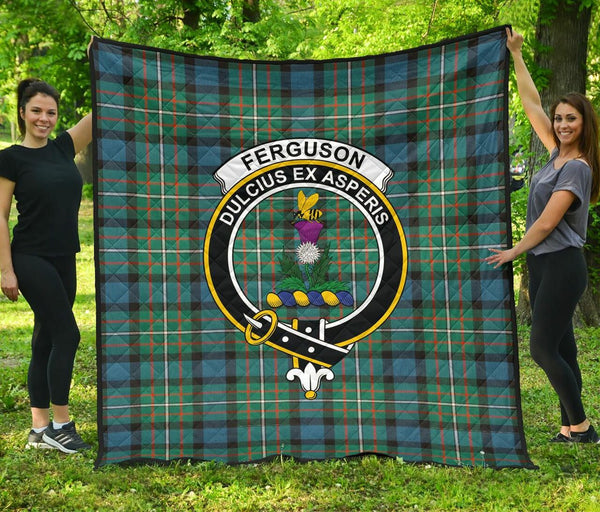 Ferguson Ancient Tartan Classic Crest Premium Quilt