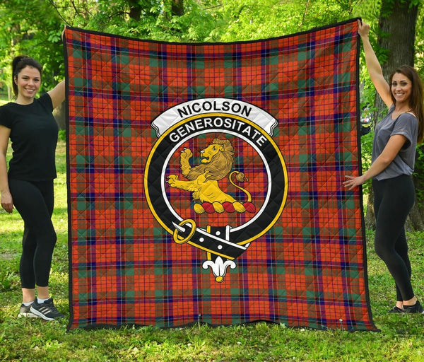 Ogilvie Hunting Modern Tartan Classic Crest Premium Quilt