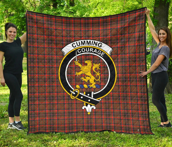 Cumming Hunting Weathered Tartan Classic Crest Premium Quilt