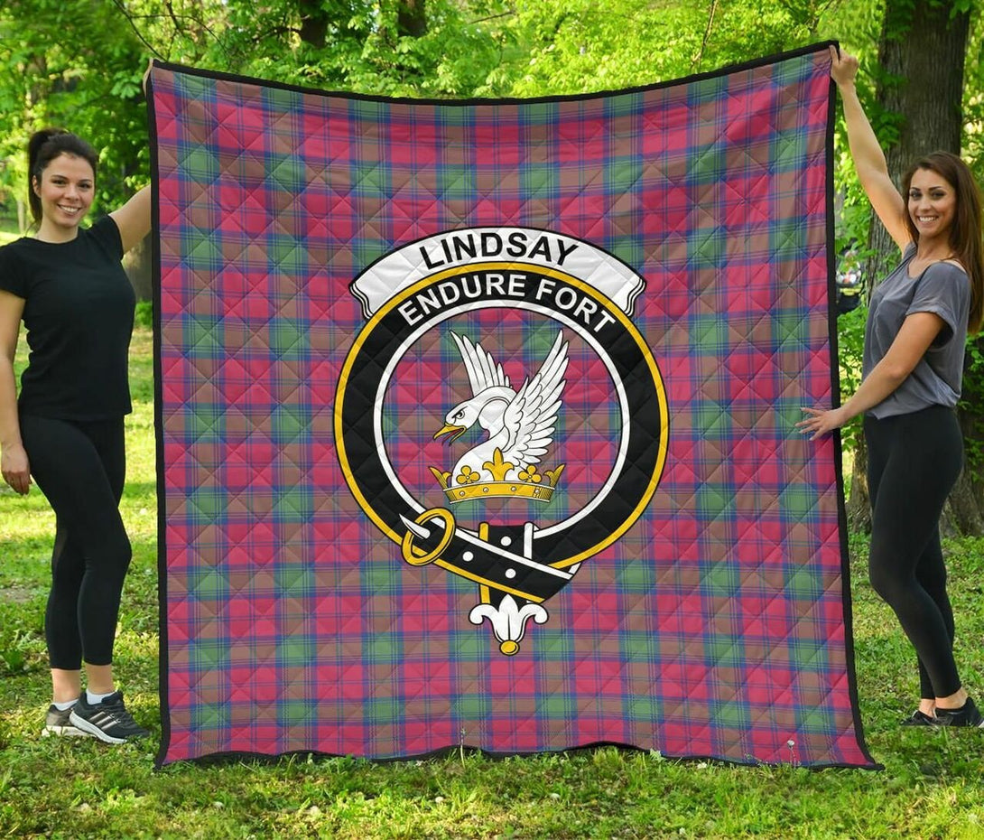 Lindsay Ancient Tartan Classic Crest Premium Quilt