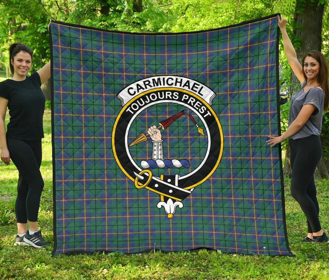 Carmichael Ancient Tartan Classic Crest Premium Quilt