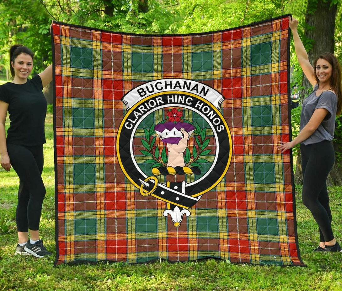 Buchanan Old Sett Tartan Classic Crest Premium Quilt