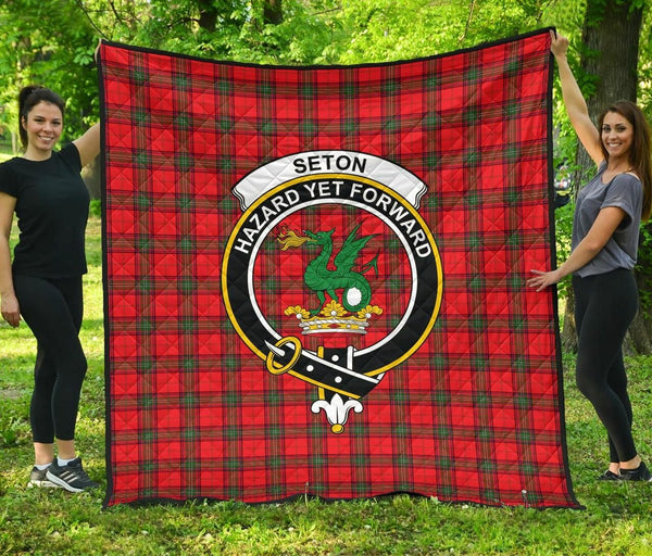 Seton Modern Tartan Classic Crest Premium Quilt