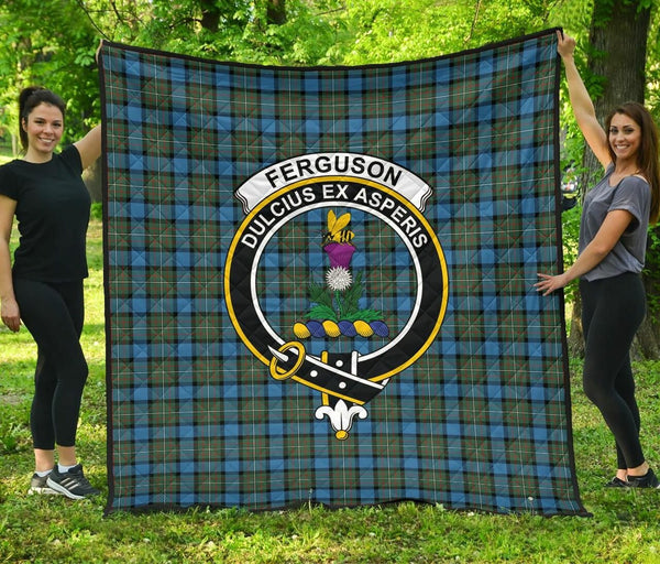 Fergusson Ancient Tartan Classic Crest Premium Quilt