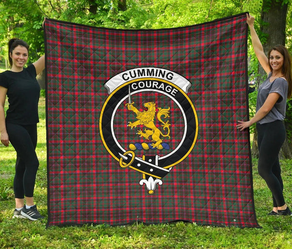 Cumming Hunting Modern Tartan Classic Crest Premium Quilt