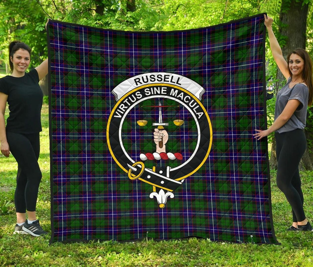 Russell Modern Tartan Classic Crest Premium Quilt