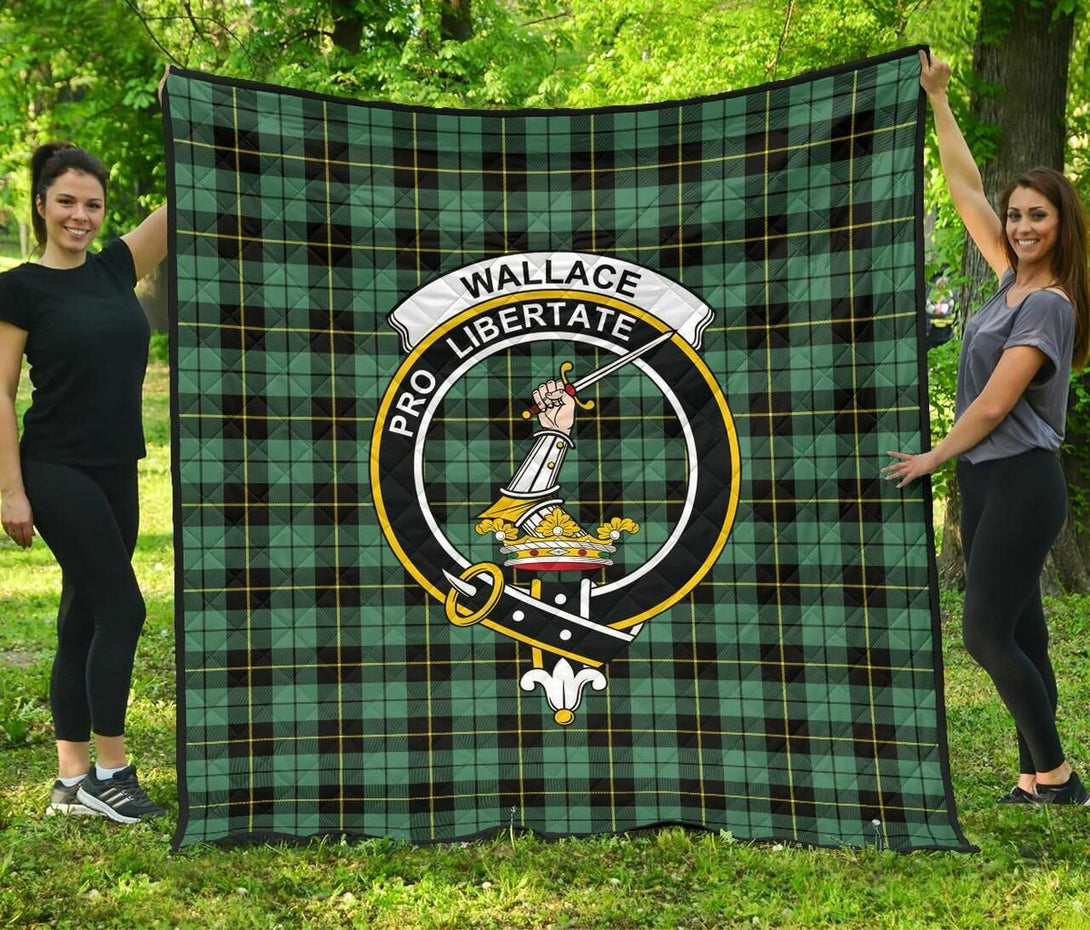 Wallace Hunting Ancient Tartan Classic Crest Premium Quilt