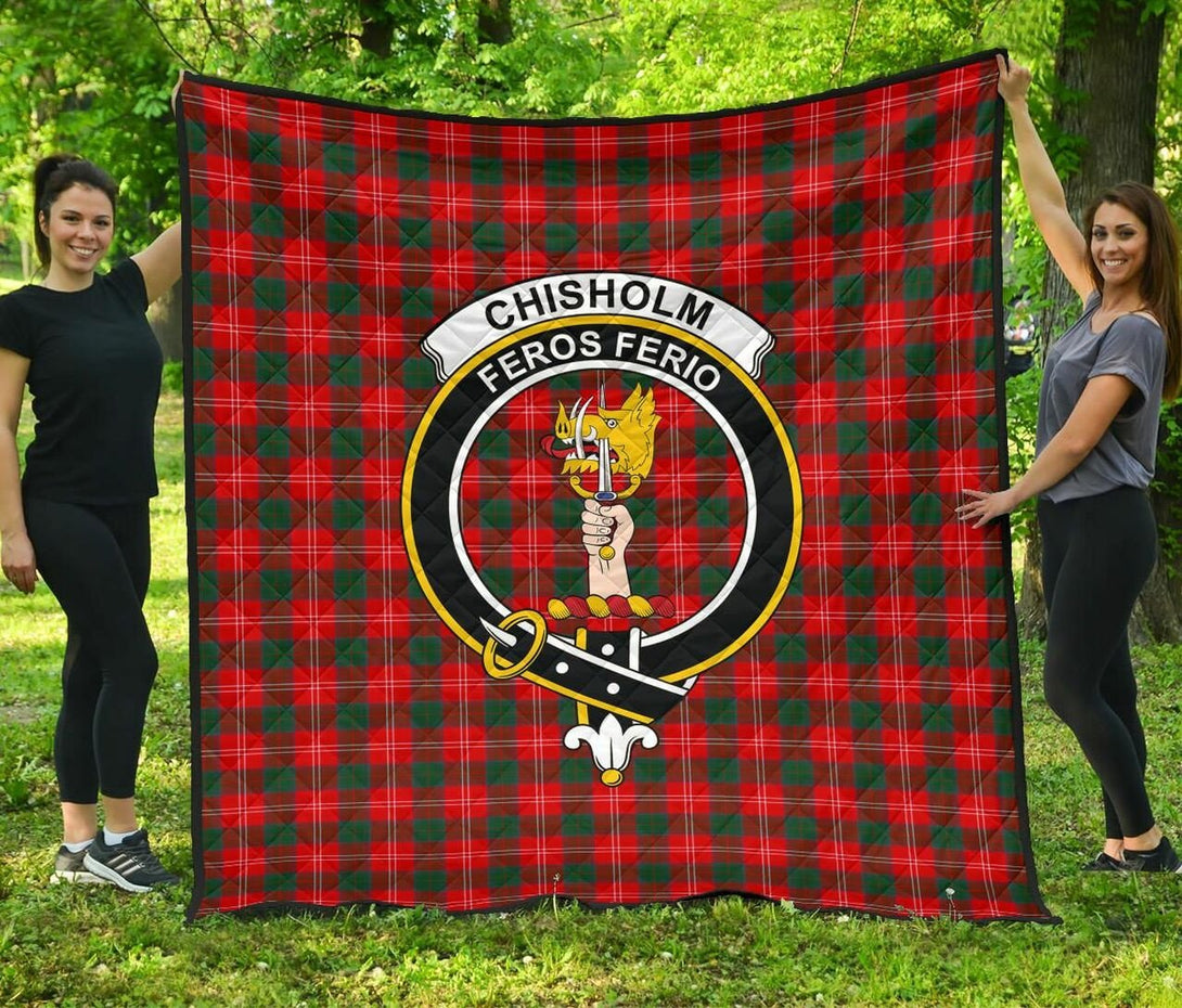 Chisholm Modern Tartan Classic Crest Premium Quilt