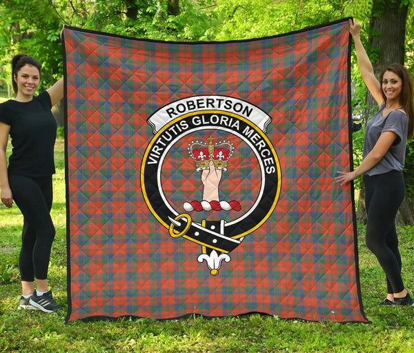 Robertson Ancient Tartan Classic Crest Premium Quilt