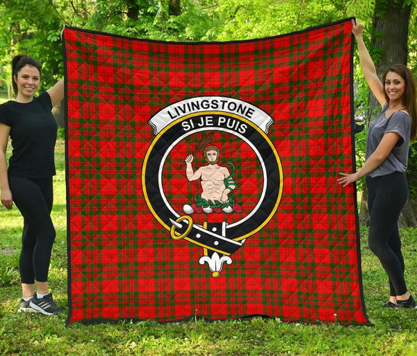 Livingstone Modern Tartan Classic Crest Premium Quilt