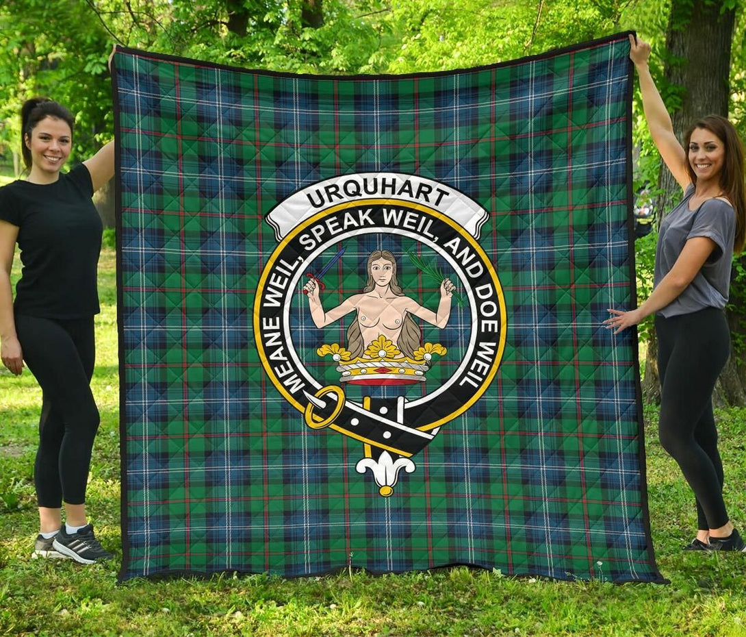 Urquhart Ancient Tartan Classic Crest Premium Quilt