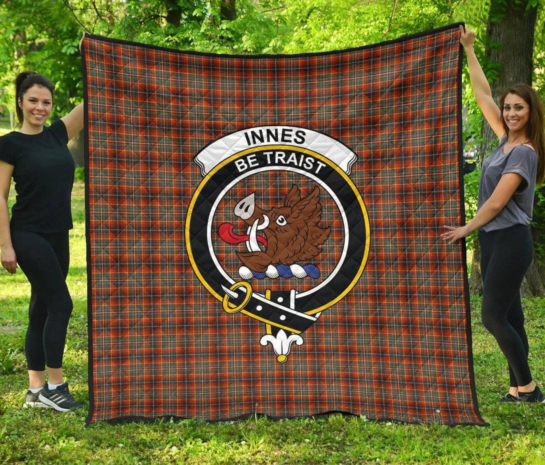 Innes Ancient Tartan Classic Crest Premium Quilt