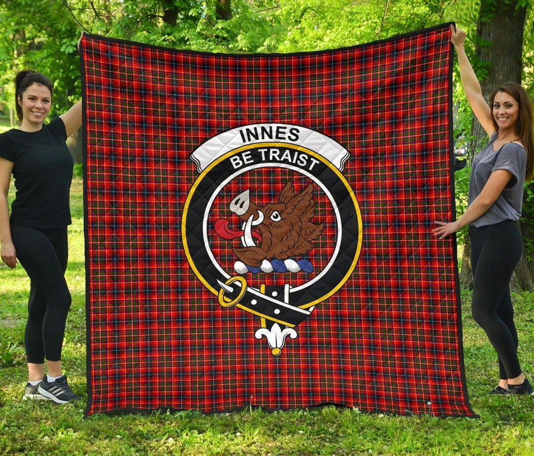 Innes Modern Tartan Classic Crest Premium Quilt