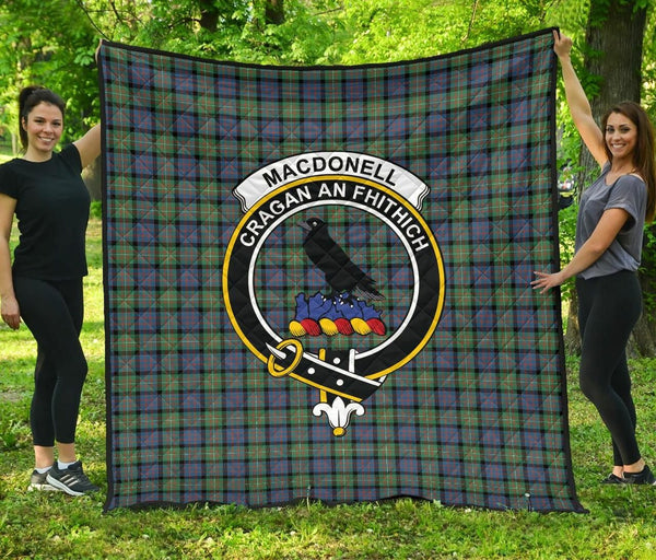 MacDonnell of Glengarry Ancient Tartan Classic Crest Premium Quilt