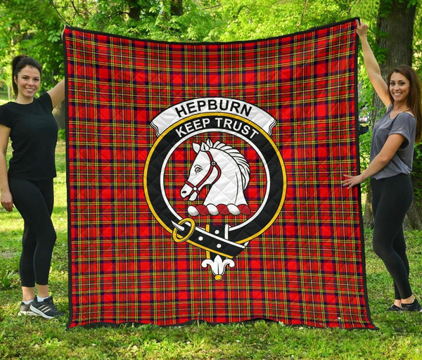 Hepburn Tartan Classic Crest Premium Quilt