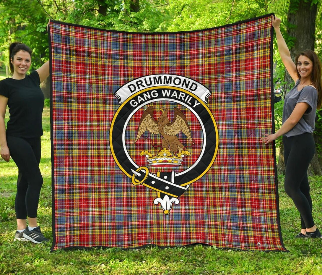 Drummond of Strathallan Tartan Classic Crest Premium Quilt