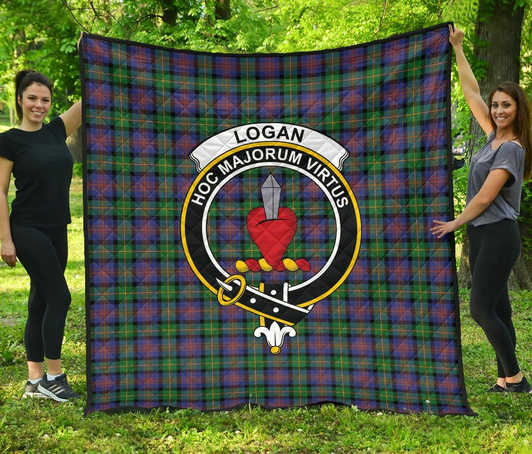 Logan Ancient Tartan Classic Crest Premium Quilt